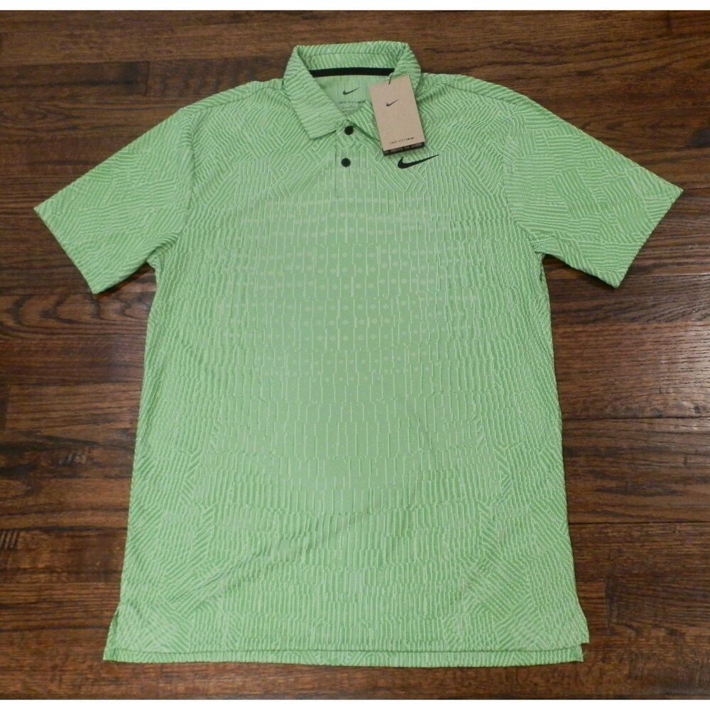 Nike Dri-Fit ADV Men's Green Golf Short Sleeve Shirt Top Polo Size Small NWT